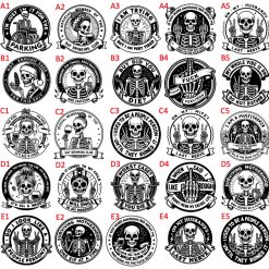 Set x 4 Funny Custom Engraved Skull Coasters Mats Gift - 50 Designs 4 Materials 6