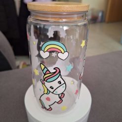 Unicorn 16oz plastic tumbler