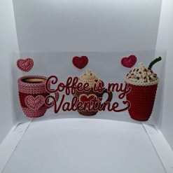 Coffee valentines 16oz UVDTF wrap