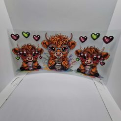 Highland cow 16oz UVDTF wrap