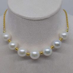 White Round Pearl Slider Bracelet