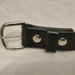 Plain Black handmade 1 1/2" Hide Belt 2 Plain Black handmade 1 1/2" Hide Belt 2