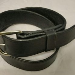 Plain Black handmade 1 1/2" Hide Belt
