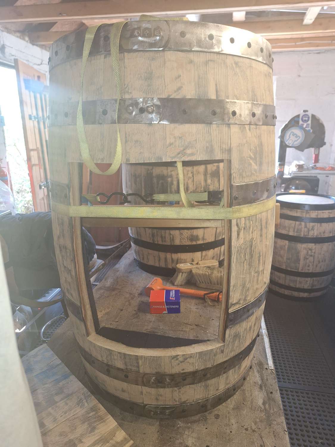 Half barrel drinks cabinet Half barrel drinks cabinet