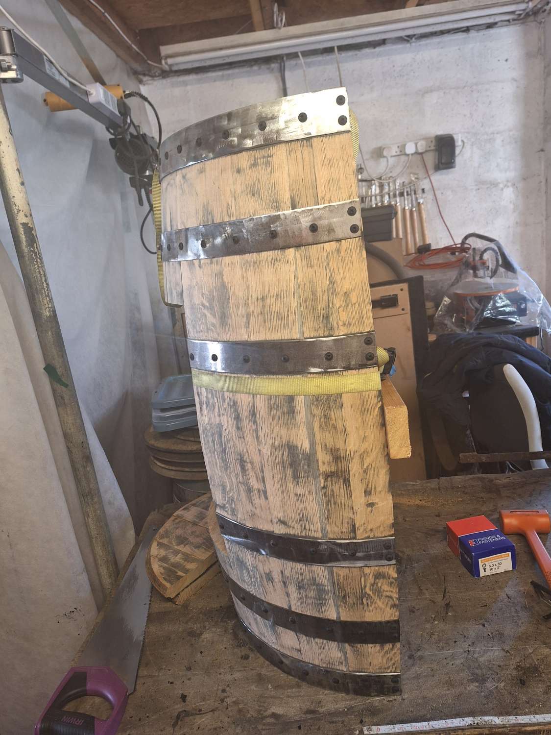 Half barrel drinks cabinet Half barrel drinks cabinet