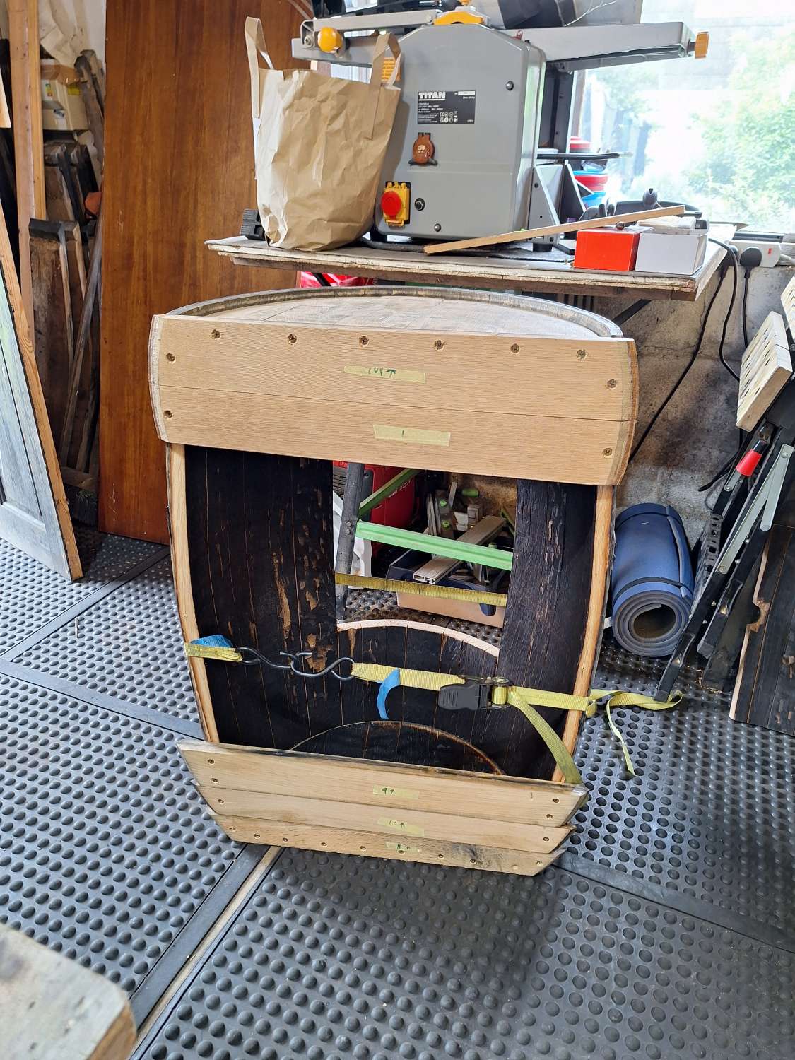Half barrel drinks cabinet Half barrel drinks cabinet