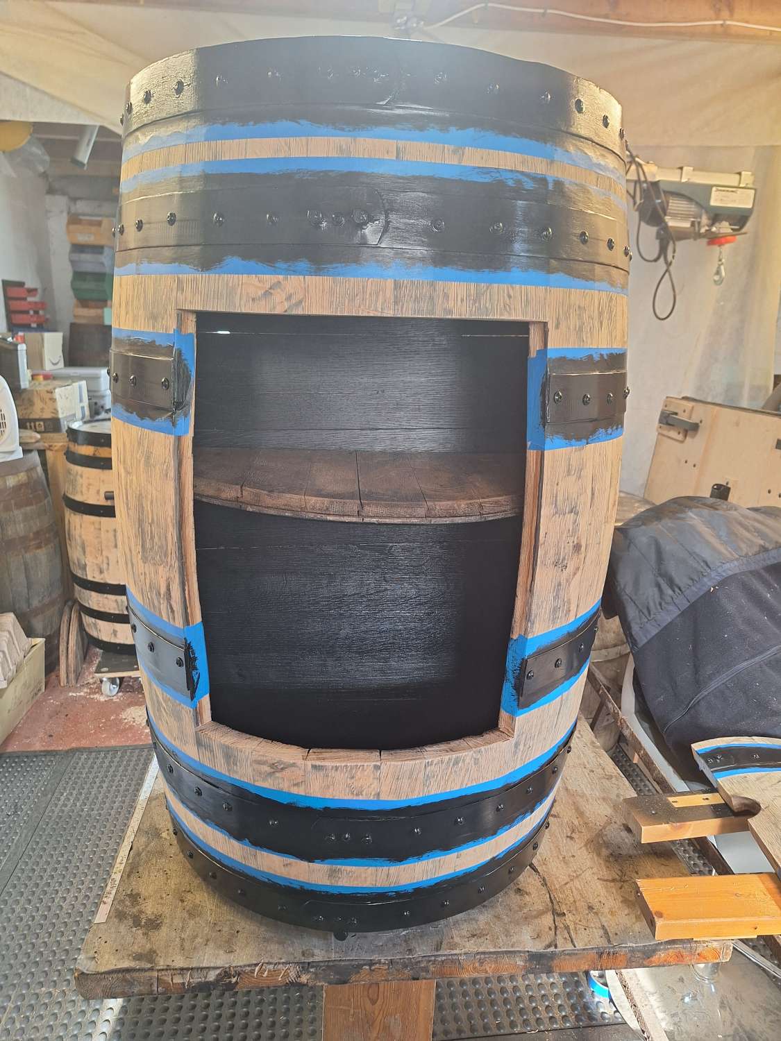 Half barrel drinks cabinet Half barrel drinks cabinet