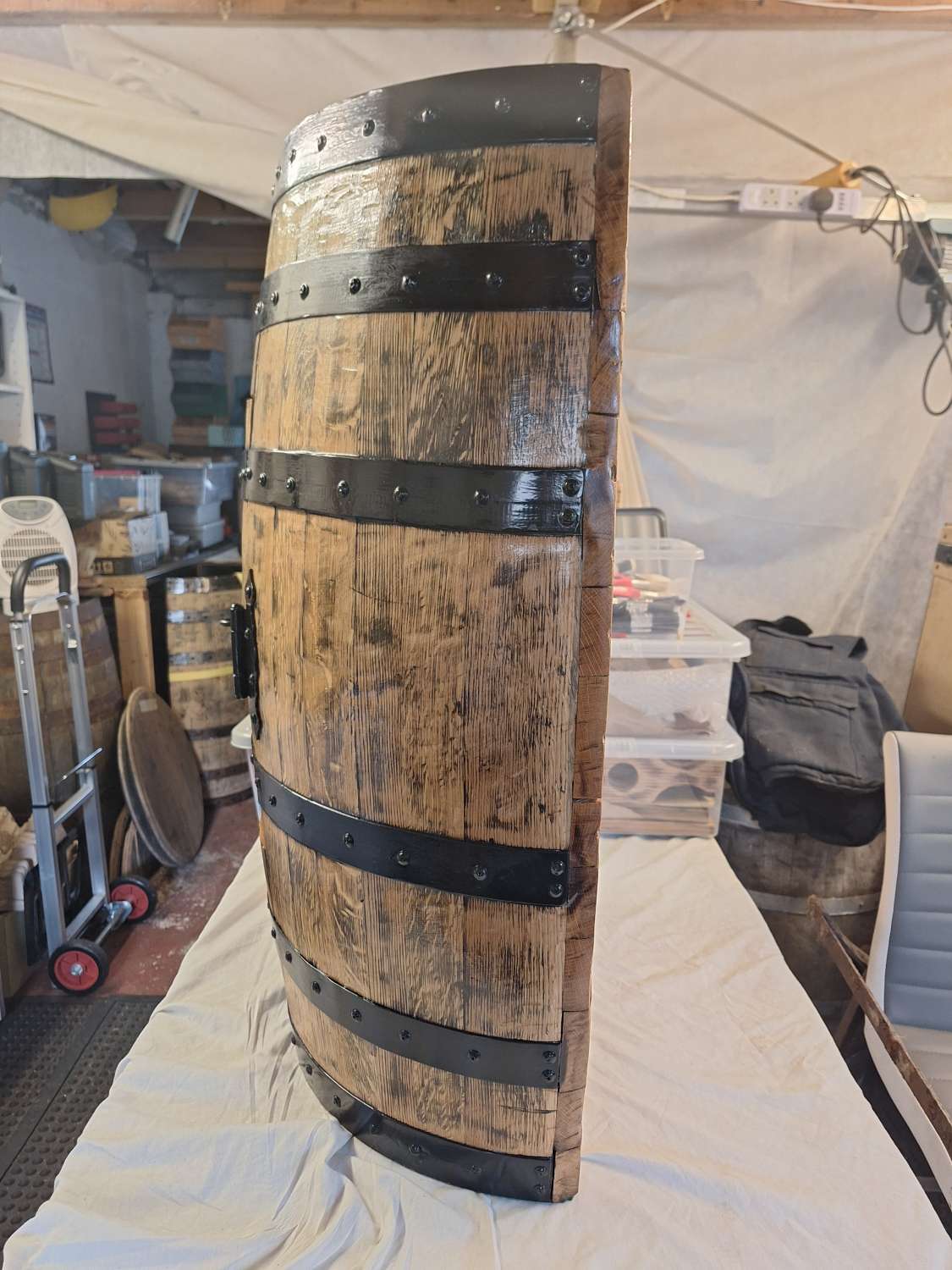 Half barrel drinks cabinet Half barrel drinks cabinet