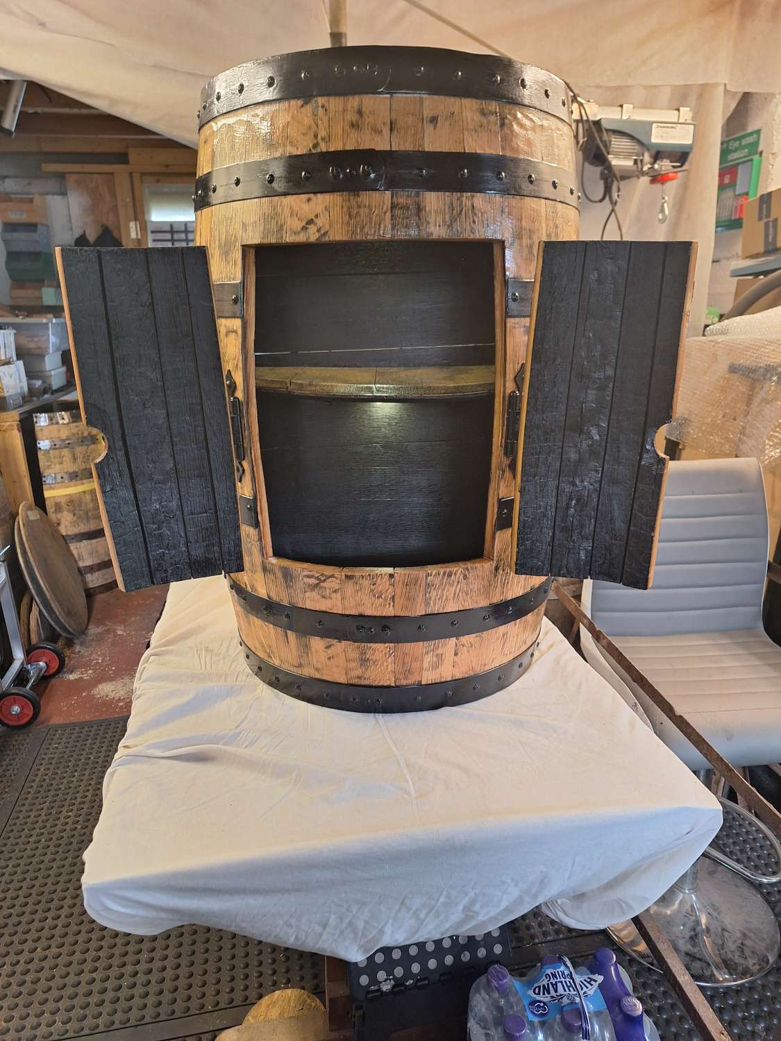 Half barrel drinks cabinet Half barrel drinks cabinet