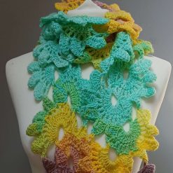 Crochet Flower Scarf