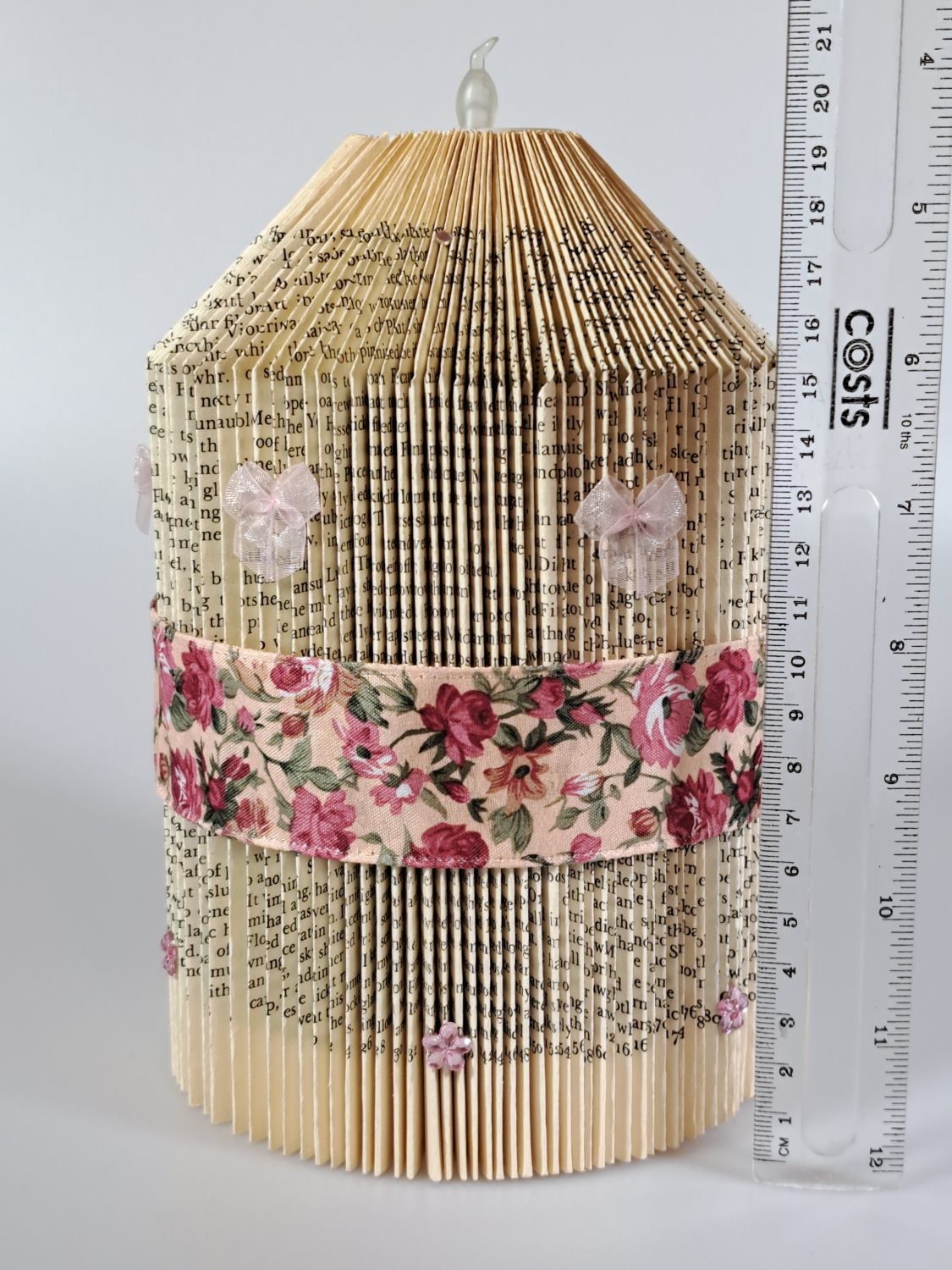 Pink Flower Bookfold Candle Pink Flower Bookfold Candle