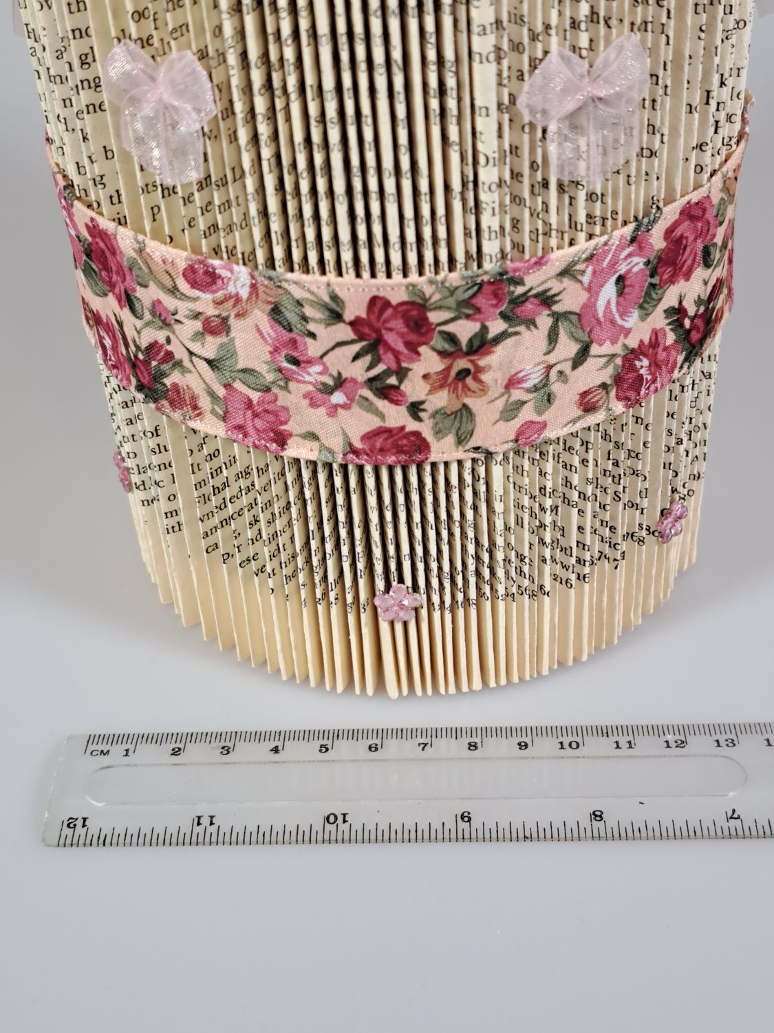 Pink Flower Bookfold Candle Pink Flower Bookfold Candle