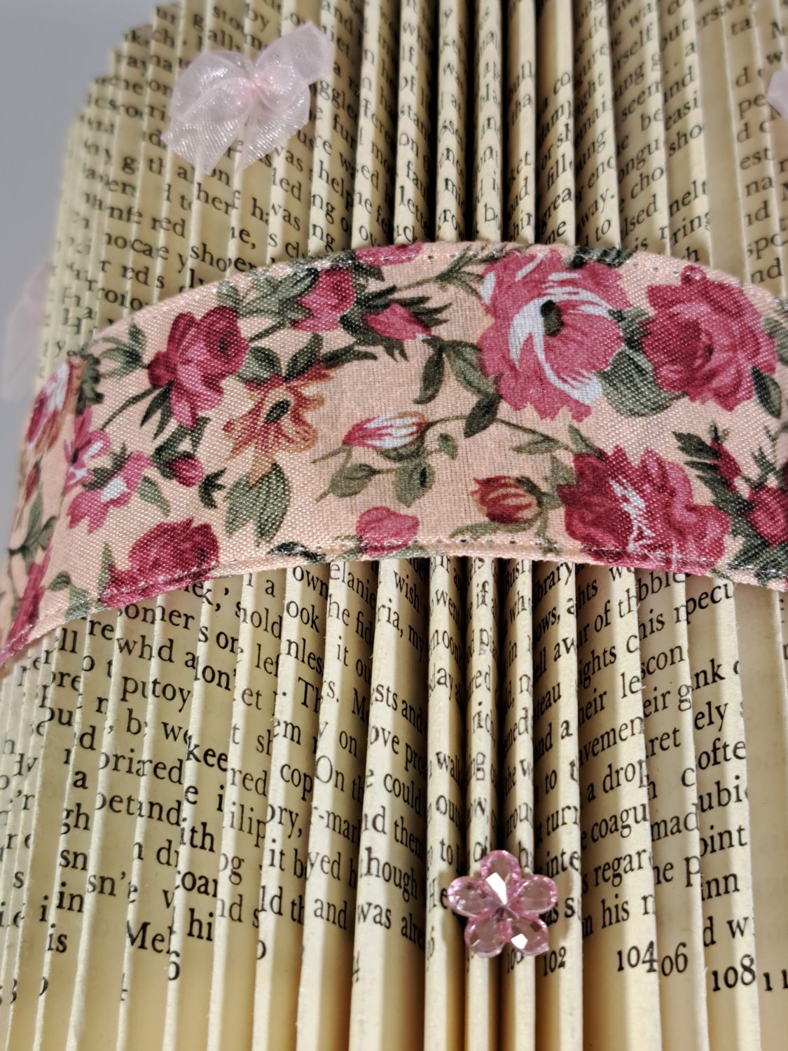 Pink Flower Bookfold Candle Pink Flower Bookfold Candle