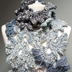 Crochet Flower Scarf