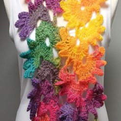 Crochet Angora-Style Flower Scarf