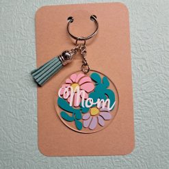 Mom Daisies keychain 2
