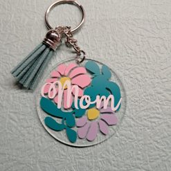 Mom Daisies keychain 1