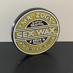 Mr Zogs Sex Wax badge emblem 3D Wall / Shelf / Desk Decorative gift Yellow