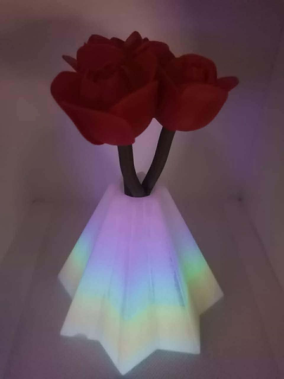 Luxury Forever Rose display with glow in the dark vase Luxury Forever Rose display with glow in the dark vase