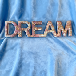 DREAM Free Standing Resin Ornament -Gold Leaf