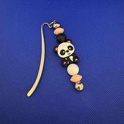 Metal Hooked Beaded Bookmark - Panda