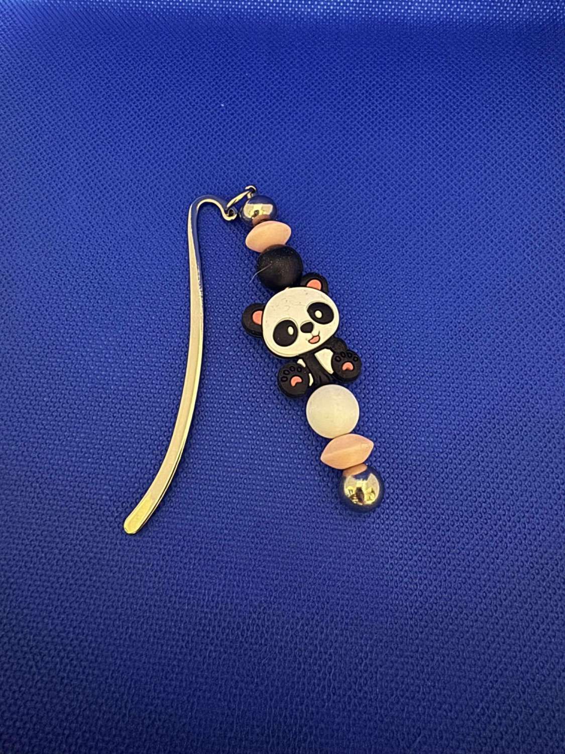Metal Hooked Beaded Bookmark - Panda Metal Hooked Beaded Bookmark - Panda