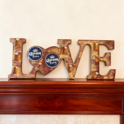 LOVE Free Standing Resin Ornament