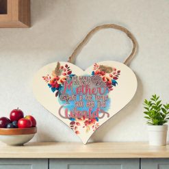 Mother's Day Hanging wooden Heart Sign