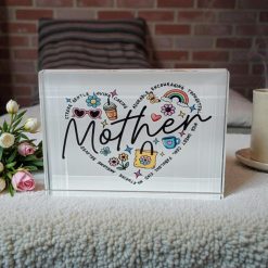 Mother's Day Crystal Block Print