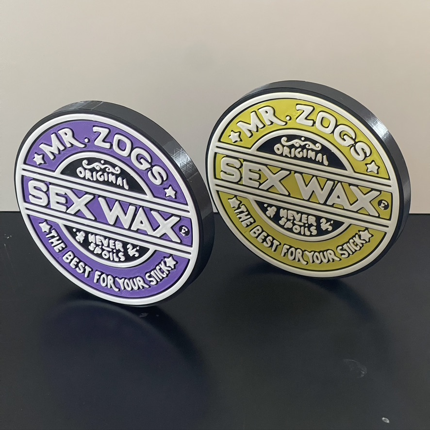 Mr Zogs Sex Wax badge emblem 3D Wall / Shelf / Desk Decorative gift Yellow Mr Zogs Sex Wax badge emblem 3D Wall / Shelf / Desk Decorative gift Yellow