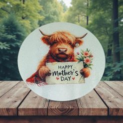 Mothers Day bespoke Glass Chopping Board / Work Top Saver