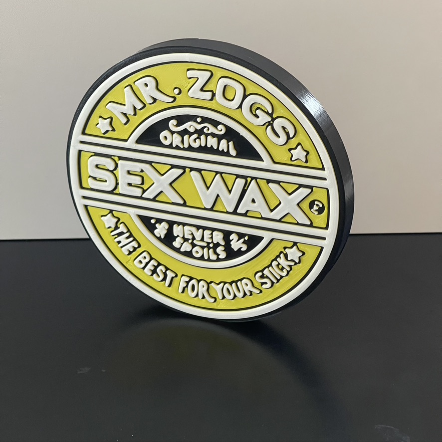 Mr Zogs Sex Wax badge emblem 3D Wall / Shelf / Desk Decorative gift Yellow Mr Zogs Sex Wax badge emblem 3D Wall / Shelf / Desk Decorative gift Yellow
