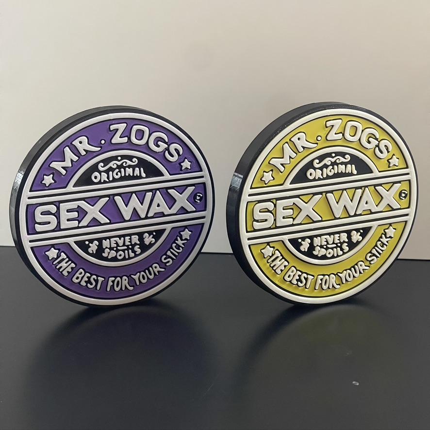 Mr Zogs Sex Wax badge emblem 3D Wall / Shelf / Desk Decorative gift Yellow Mr Zogs Sex Wax badge emblem 3D Wall / Shelf / Desk Decorative gift Yellow