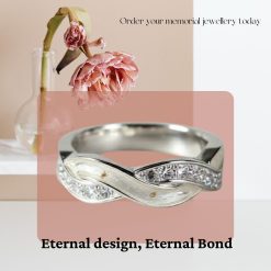 925 sterling silver twisted memorial ring