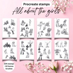It’s all about the girls procreate 214 brushes 2 It’s all about the girls procreate 214 brushes 2