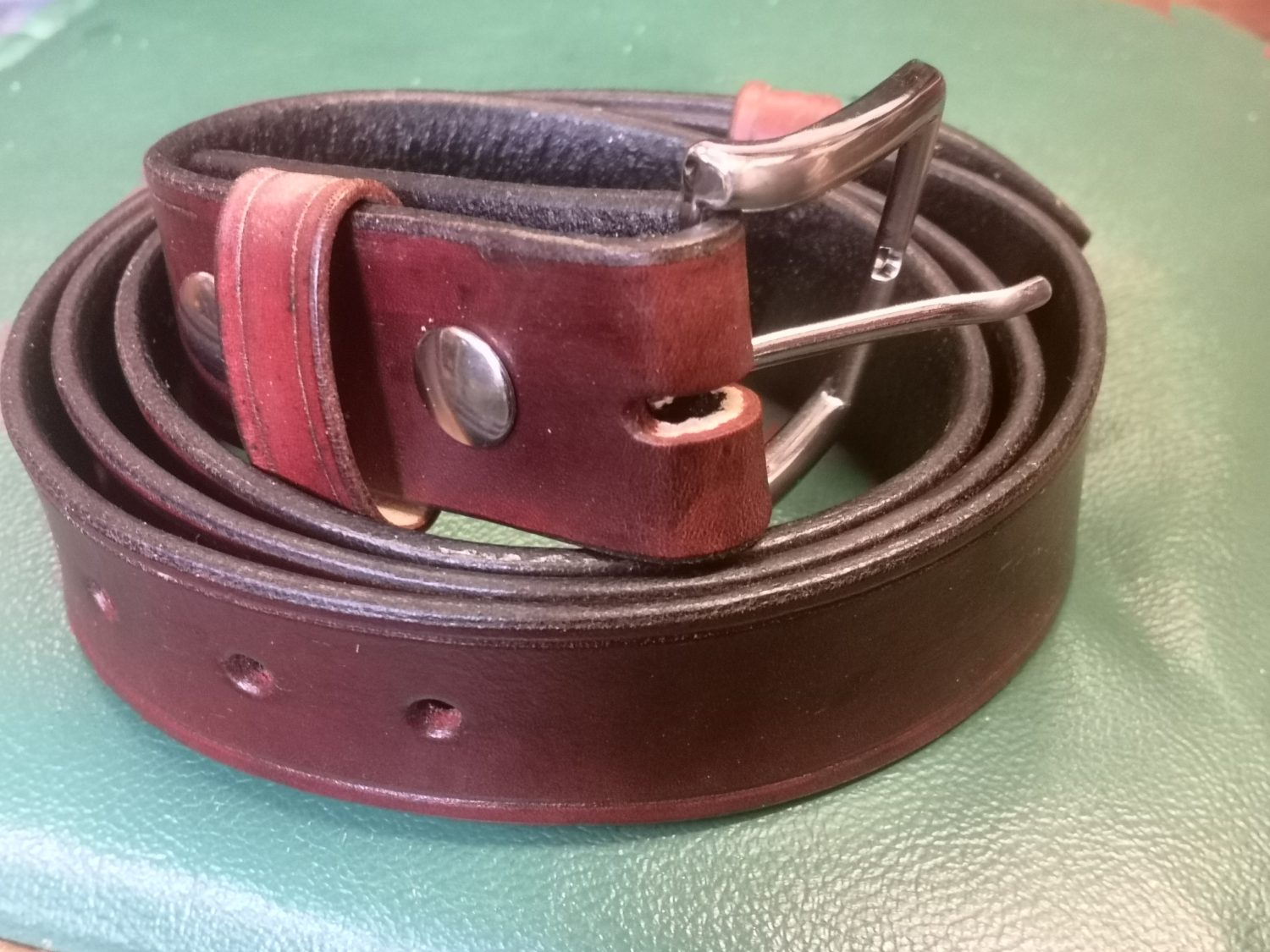 Plain Coloured handmade 1 1/2" Hide Belt Plain Coloured handmade 1 1/2" Hide Belt