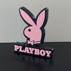 3D Playboy Bunny Emblem Logo Plaque Pink Ideal Autistic Autism ADHD Sensory Gift Pink
