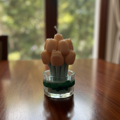 Hand-Poured Tulip Bouquet Candle