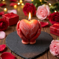 Heart in Hands Candle | Artisan Home Decor, Love Gift