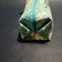 Blue Quilted Zip Pouch 3