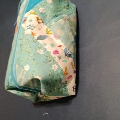 Blue Quilted Zip Pouch 1
