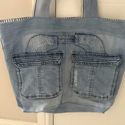 Upcycled denim tote bag