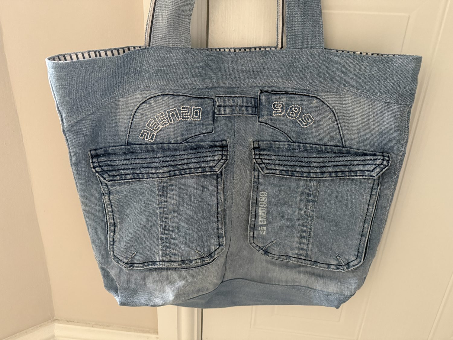 Upcycled denim tote bag Upcycled denim tote bag