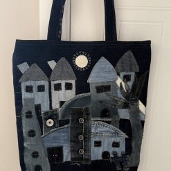 Upcycled denim tote bag