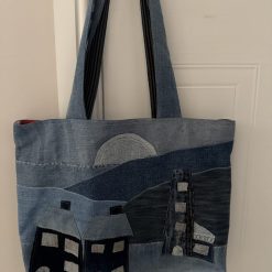 Upcycled denim tote bag