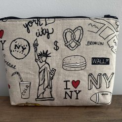 Handmade New York City Make up Bag