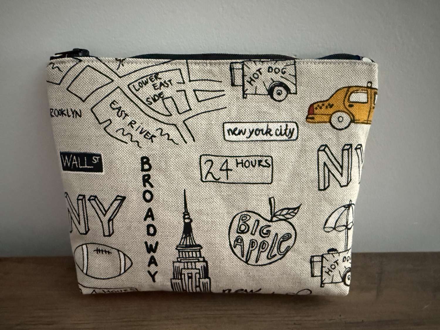 Handmade New York City Make up Bag Handmade New York City Make up Bag