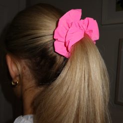 Hot Pink Flash  Lace Reflective Scrunchie