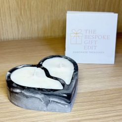 Heartfelt Harmony Marbled Candle Duo