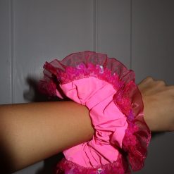 Hot Pink Flash Lace Reflective Scrunchie 5